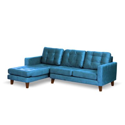Imagen 2 del producto Sofa Chaiselong Izq Napoles Tela  Velvet  Azul Petroleo