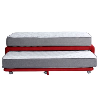 CAMA NIDO ZEN BEST CUERO ROJO 1 1/2 PZA