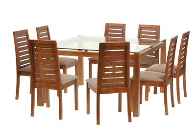 Juego De Comedor Barcelona 1400X1400 S/Tenerife Tela Beige