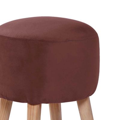 Imagen 2 del producto Pouf Nantes  Tela Velvet Chocolate
