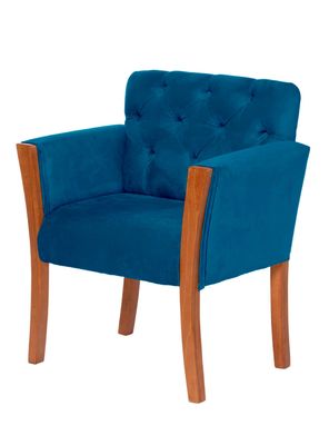 Imagen 2 del producto Sitial Kiel Tela Velvet Azul Petroleo