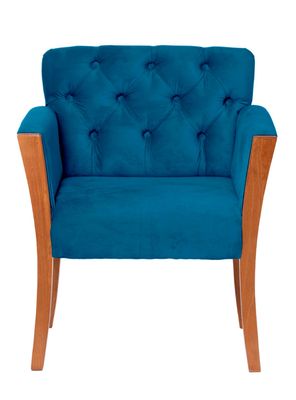 Sitial Kiel  Tela Velvet Azul Petroleo