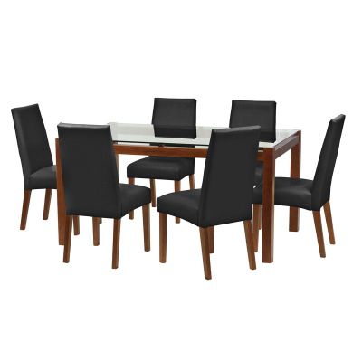 Juego De Comedor Barcelona 1600X1000 S/Cadiz Pu Negro