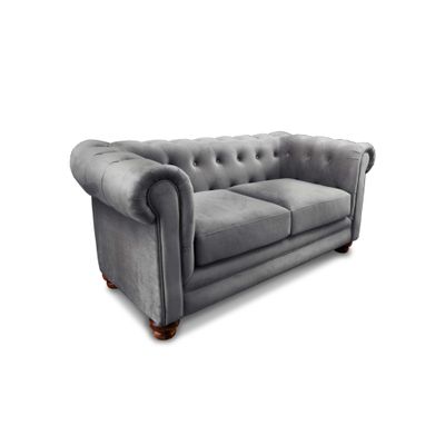 Imagen 2 del producto SOFA FLORENCIA 2C TELA VELVET GRIS