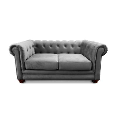SOFA FLORENCIA 2C TELA VELVET GRIS