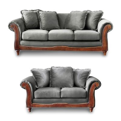 LIVING RIMINI 3-2 TELA VELVET GRIS