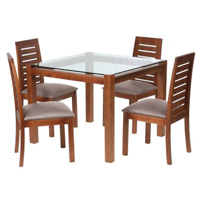 Juego De Comedor Barcelona 1000X1000 S/Tenerife Cuero Gris