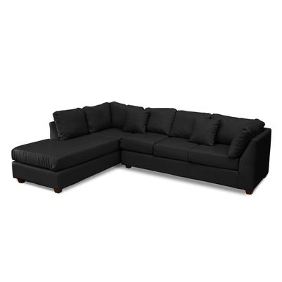 Imagen 2 del producto SECCIONAL PADUA IZQ TELA VELVET NEGRO