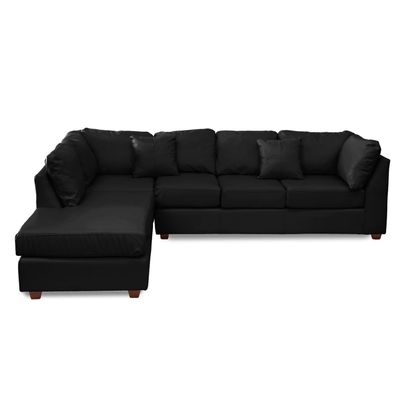 SECCIONAL PADUA IZQ TELA VELVET NEGRO
