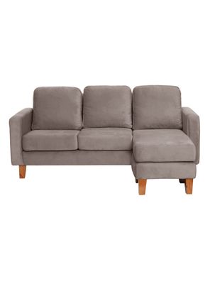 SECCIONAL VENECIA INTERCAMBIABLE TELA VELVET GRIS