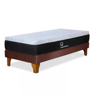 Imagen 1 del producto CAMA ZEN TOP SPRING  HYBRID TELA CHOCOLATE 1 1/2PZA