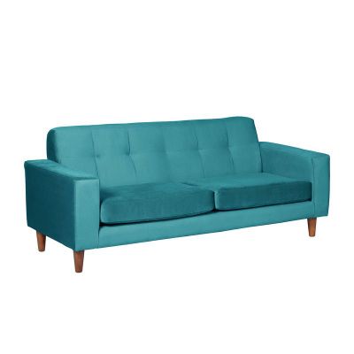Imagen 2 del producto Sofa Salerno 3C Tela  Velvet  Turquesa