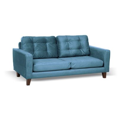 Imagen 2 del producto Sofa Napoles 2C Tela Velvet Azul Petroleo