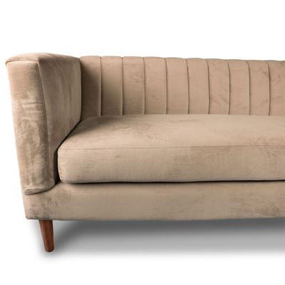 Imagen 2 del producto SOFA SORRENTO 2C TELA VELVET VIVIAN CAFÉ