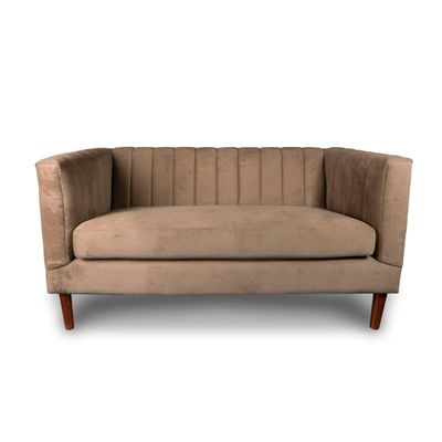 SOFA SORRENTO 2C TELA VELVET VIVIAN CAFÉ
