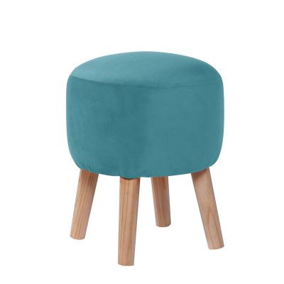 Pouf Nantes Tela Velvet Turquesa