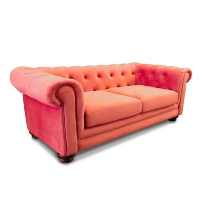 Imagen 2 del producto SOFA FLORENCIA 3C TELA VELVET PALO ROSA