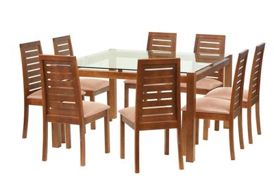 Juego De Comedor Barcelona 1400X1400 S/Tenerife Cuero Beige