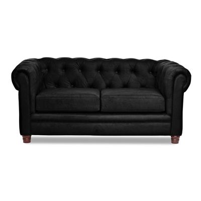 SOFA FLORENCIA 2C TELA VELVET NEGRO