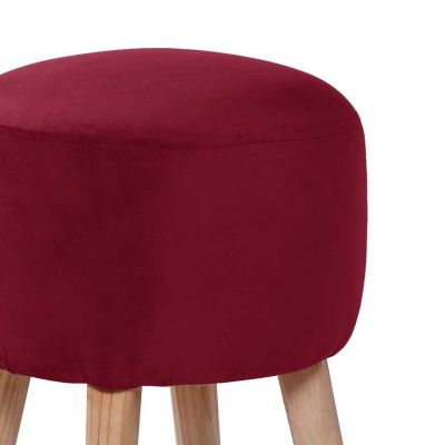 Imagen 2 del producto Pouf Nantes Tela Velvet Burdeo