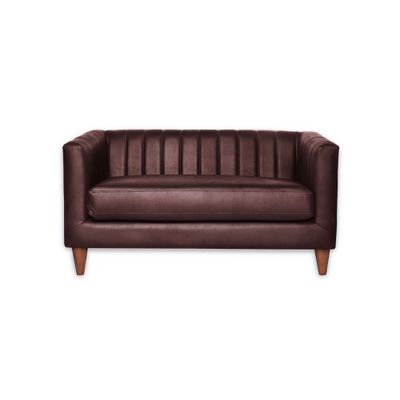 SOFA SORRENTO 2C CUERO KENTUCKY CAFE MORO