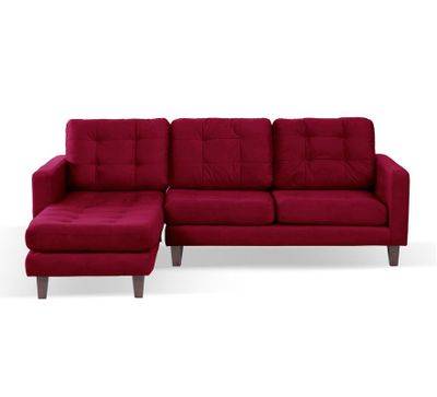 Imagen 1 del producto Sofa Chaiselong Izq Napoles Tela  Velvet  Burdeo