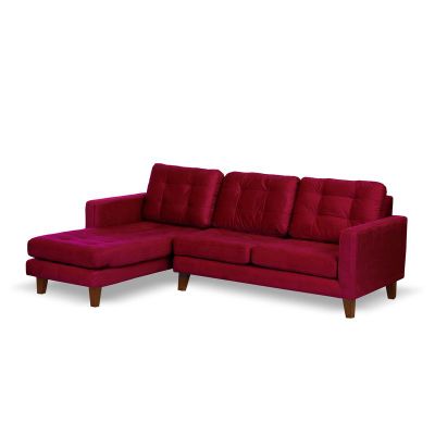 Imagen 2 del producto Sofa Chaiselong Izq Napoles Tela  Velvet  Burdeo