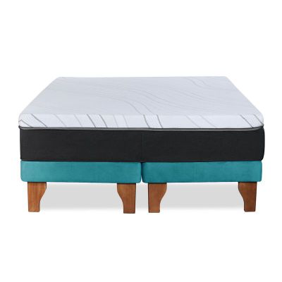 Imagen 2 del producto CAMA ZEN TOP SPRING  SOFT TELA TURQUESA 2PZA
