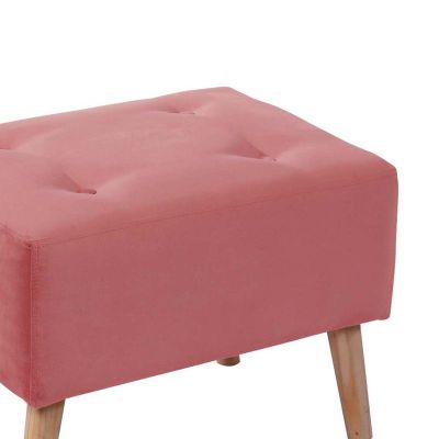 Imagen 2 del producto Pouf Niza Tela Velvet Palo Rosa