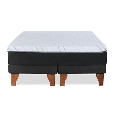 Imagen 2 del producto CAMA ZEN TOP FOAM HYBRID TELA NEGRO 2PZA