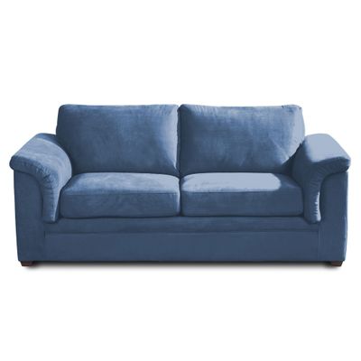 SOFA ANCONA 3C TELA  VELVET  AZUL PETROLEO