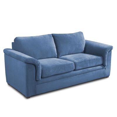 Imagen 2 del producto SOFA ANCONA 3C TELA  VELVET  AZUL PETROLEO