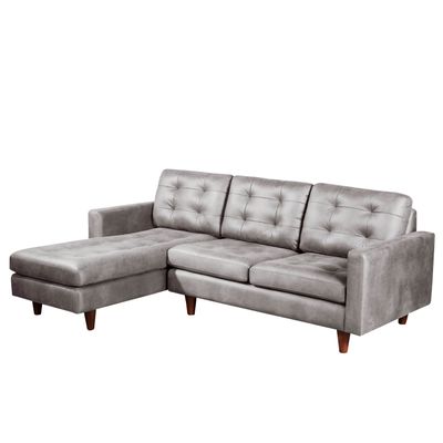 Imagen 2 del producto SOFA CHAISELONG IZQ NAPOLES CUERO KETUCKY GRIS