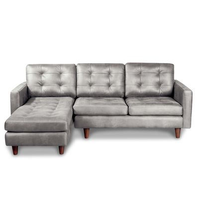 Imagen 2 del producto SOFA CHAISELONG IZQ NAPOLES CUERO KETUCKY GRIS