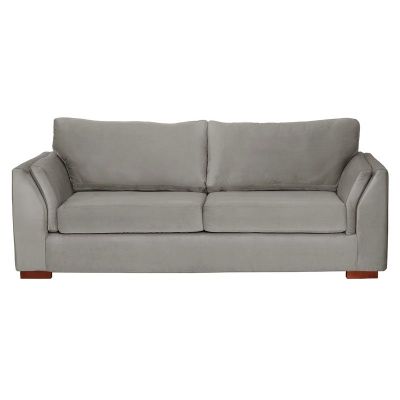 Imagen 2 del producto Sofá Cama Milan 2PL Tela Velvet Gris Con Asiento de Resortes Pocket