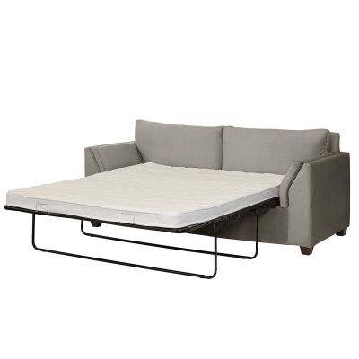 Imagen 1 del producto Sofá Cama Milan 2PL Tela Velvet Gris Con Asiento de Resortes Pocket