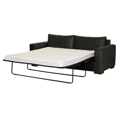 Sofa Cama Livorno 2Pl Tela Velvet Negro