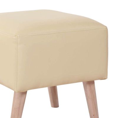 Imagen 2 del producto Pouf Burdeos Pu Beige