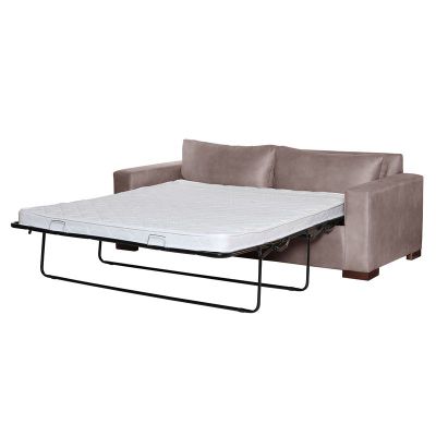 Sofa Cama Livorno 2Pl Cuero Kentucky Gris
