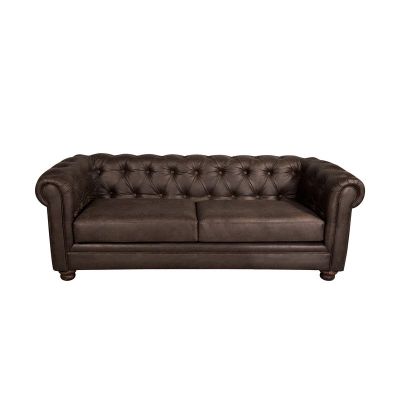 Imagen 2 del producto Sofa Florencia 3 Cuerpos Cuero Colorado Marron