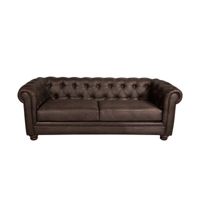 Imagen 2 del producto Sofa Florencia 3 Cuerpos Cuero Colorado Marron