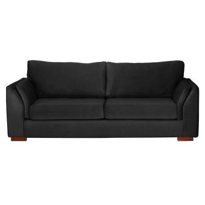 Imagen 2 del producto Sofá Cama Milan 2PL Tela Velvet Negro Con Asiento de Resortes Pocket