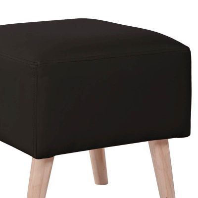 Imagen 2 del producto Pouf Burdeos Pu Negro