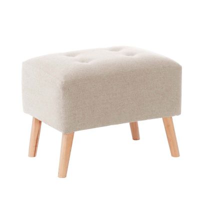 Pouf Niza Lino Blanco