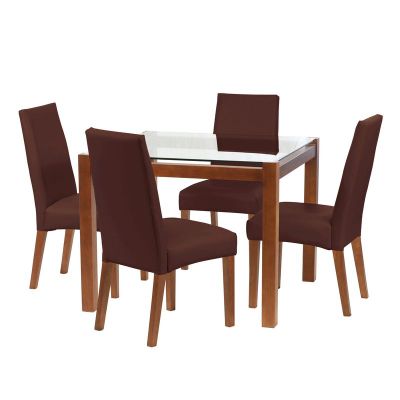 Juego De Comedor Barcelona 1000X1000 S/Cadiz Pu Chocolate