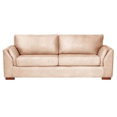 Imagen 2 del producto Sofá Cama Milan 2PL Cuero Kentucky Beige Con Asiento de Resortes Pocket