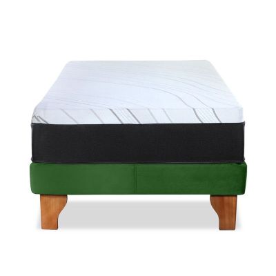 Imagen 2 del producto CAMA ZEN TOP FOAM HYBRID TELA VELVET VERDE 1 1/2PZA