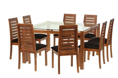 Juego De Comedor Barcelona 1400X1400 S/Tenerife Pu Negro