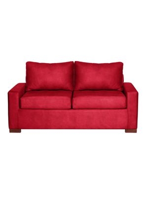 SOFA LIVORNO 2C CUERO KENTUCKY ROJO