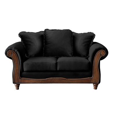 SOFA  RIMINI 2C TELA VELVET NEGRO